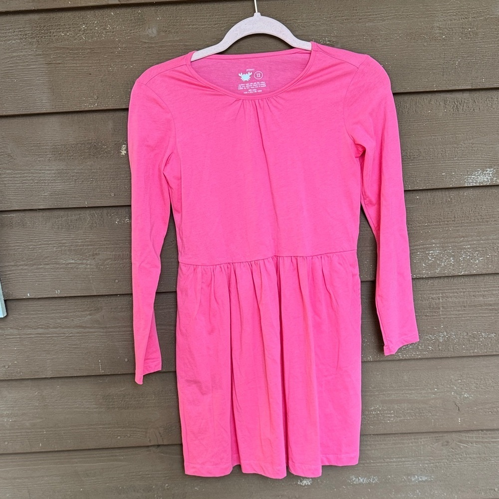 Primary Bright Melon Pink Long Sleeve Dress size 12